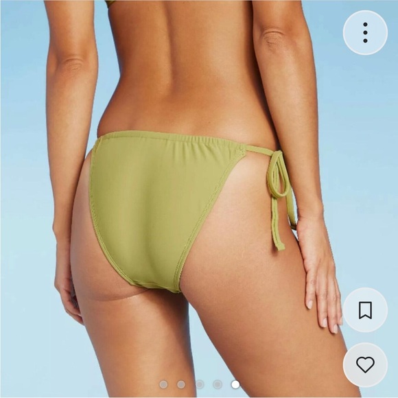 Xhilaration Olive High Leg Bikini Bottom L NWT Swim Juniors 11-13 Women 8-10 - Picture 9 of 10
